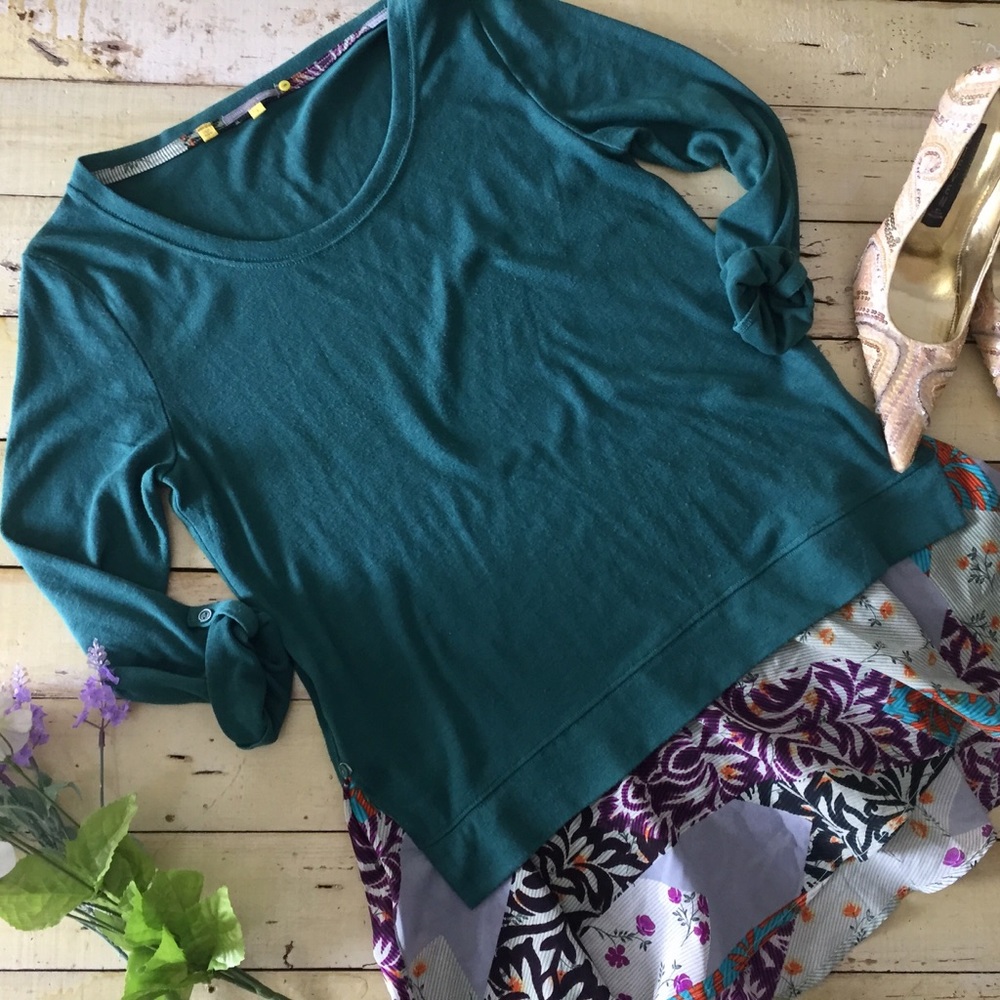 Anthropologie little yellow button blouse